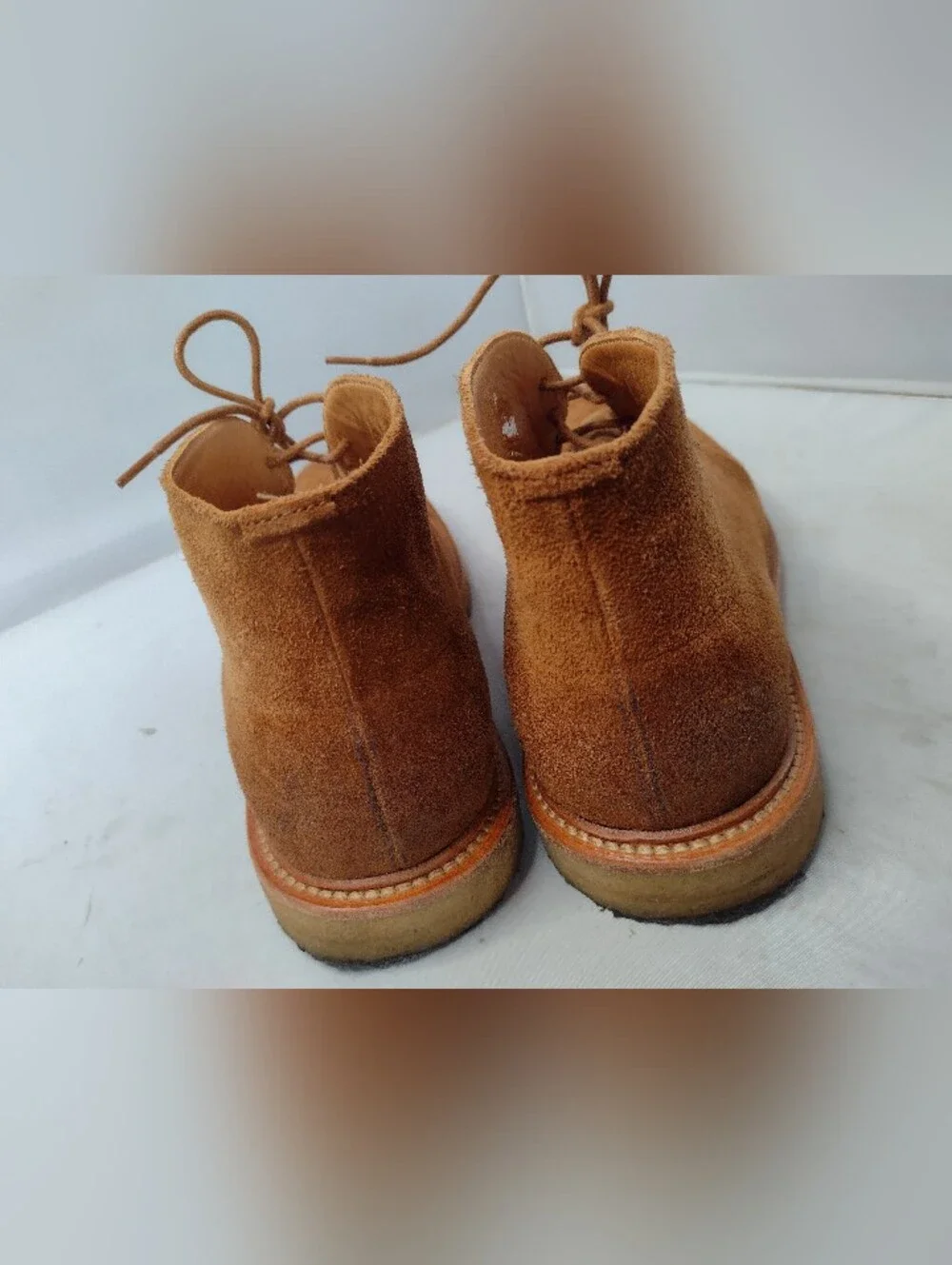 Banana Republic Suede Crepe Chukka Boot Men's Size 8 41 Tan Leather Lace N